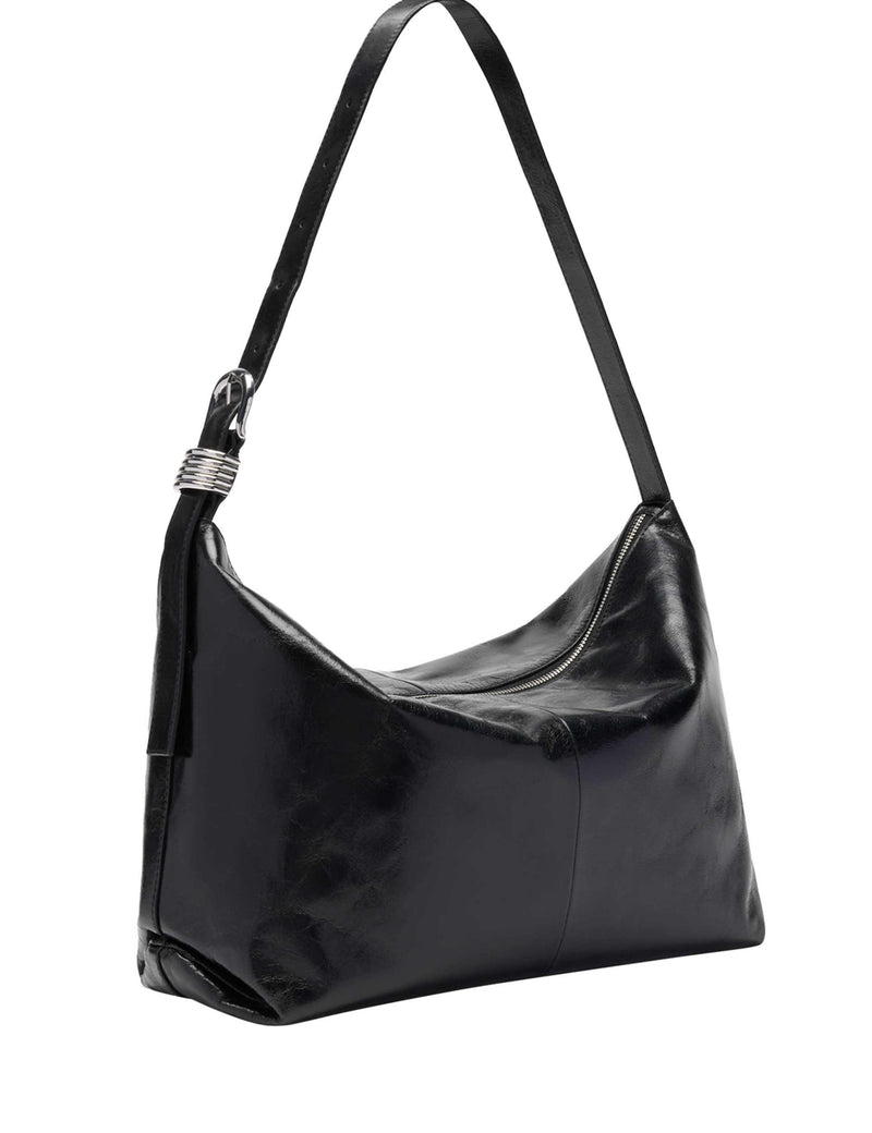 Whistles leather shoulder bag with buckle detail, UK version
