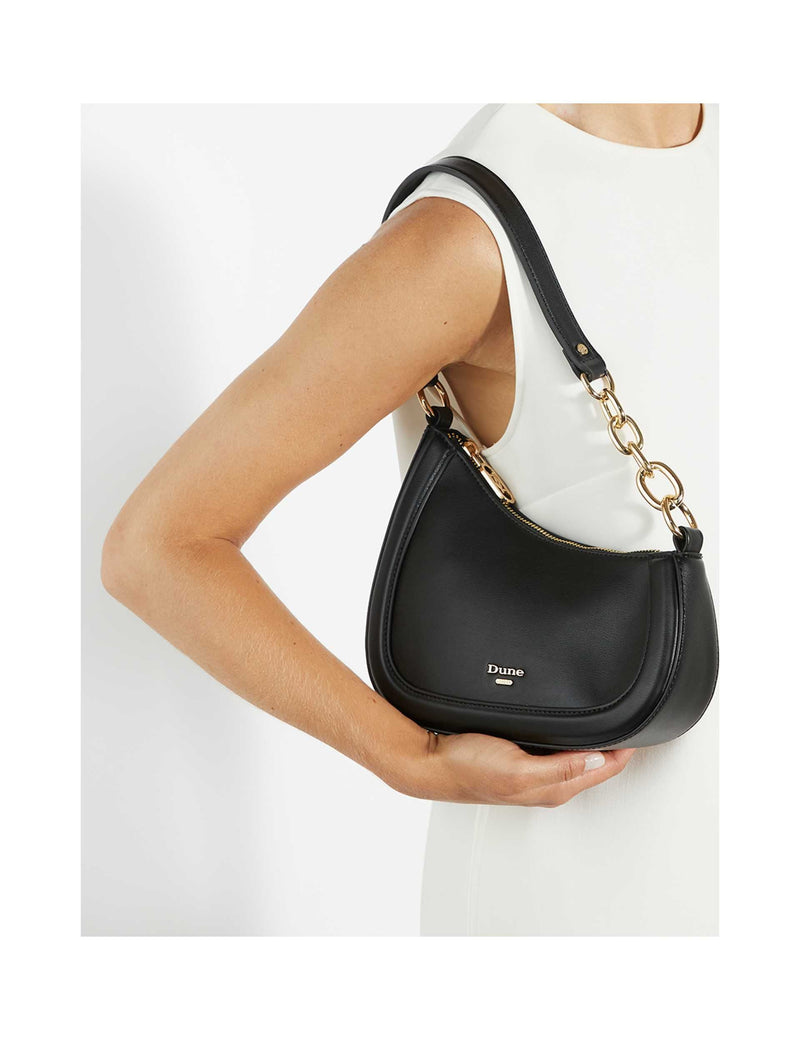 Dune London leather chain strap shoulder bag, imported from the UK