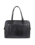 Jones Bootmaker leather croc effect tote bag, imported from the UK