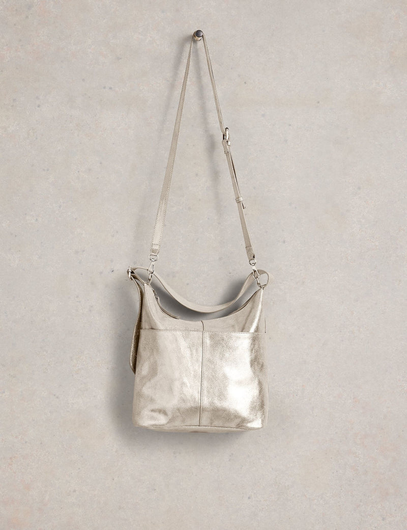 White Stuff grained leather cross body bag, imported from the UK