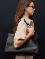 M&S Autograph Leather Embossed Tote Bag- Buy online at McGrocer