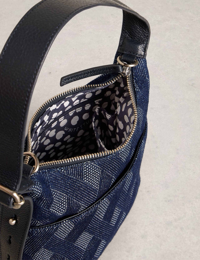 White Stuff cross body bag geometric leather (British brand)