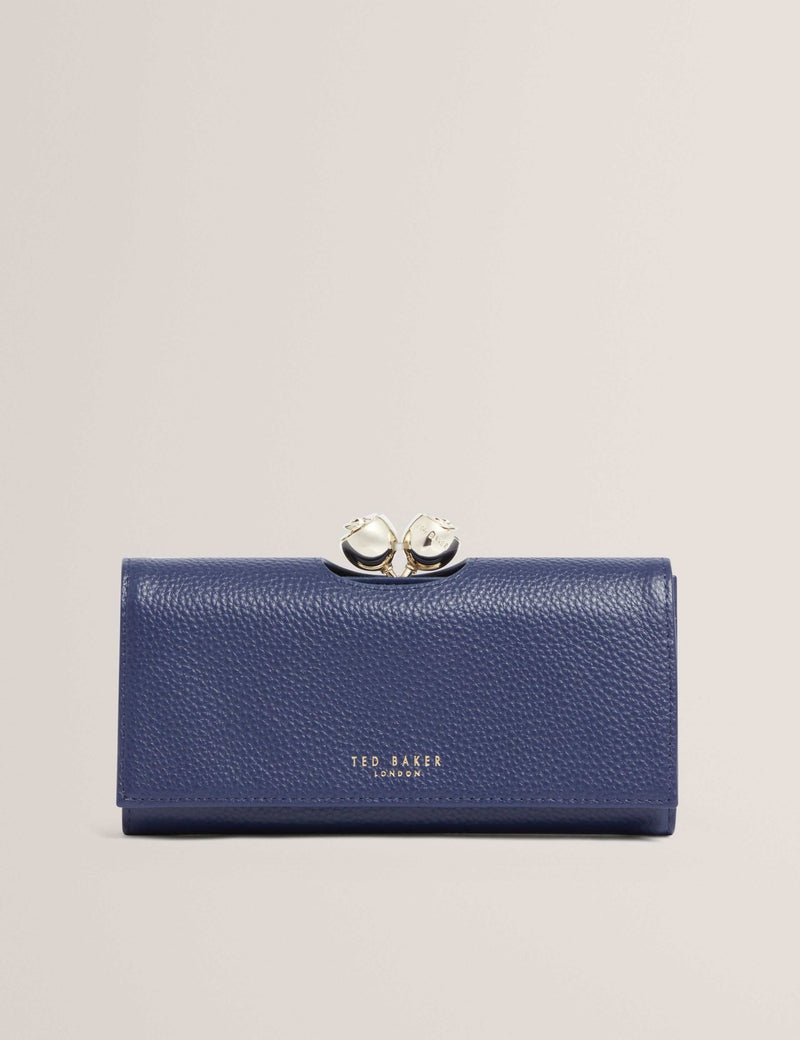 Ted Baker large leather purse with rose clasp - British product