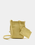 Jaeger leather lattice cross body bag (British brand)