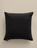 Leather panel cushion with feather filling 50cm (British brand)