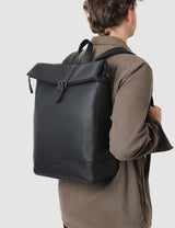 M&S Jones Bootmaker Leather Roll-top Backpack- Buy online at McGrocer