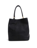 Jones Bootmaker leather shoulder bag with gold-tone hoop, imported from the UK