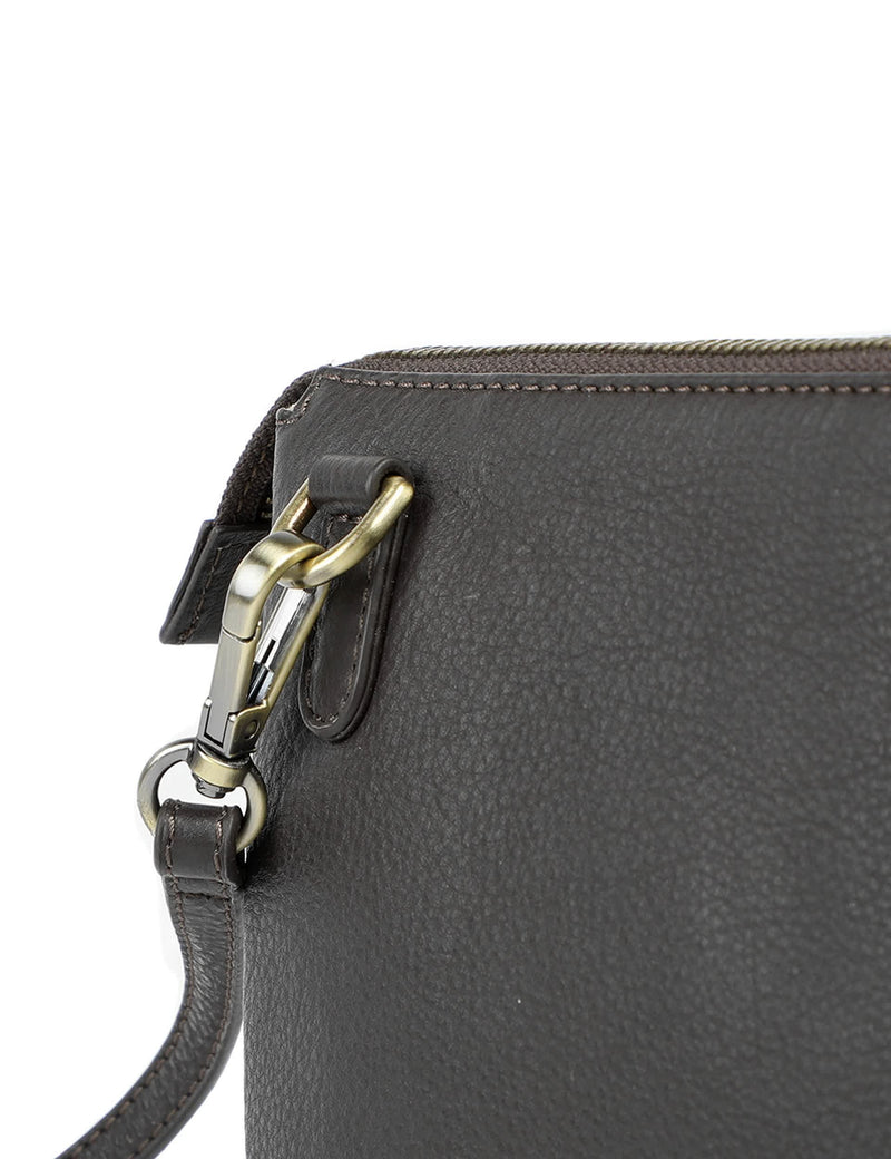 Jones Bootmaker leather shoulder bag small, imported from the UK