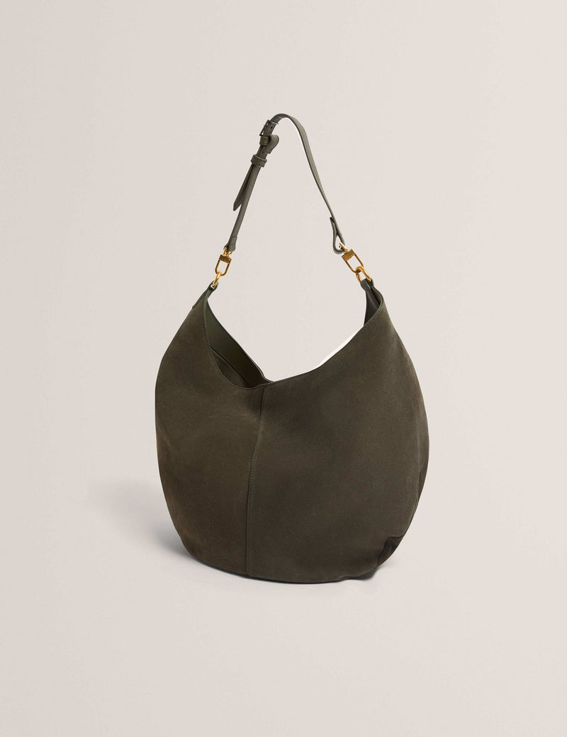 Ted Baker leather slouch shoulder bag with magnetic closure (British brand)