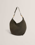 Ted Baker leather slouch shoulder bag with magnetic closure (British brand)
