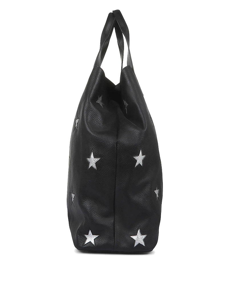 Jones Bootmaker leather tote bag with star cutouts - British product