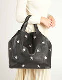 Jones Bootmaker leather tote bag with star cutouts - British product