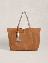 M&S White Stuff Leather Tassel Tote Bag- Buy online at McGrocer