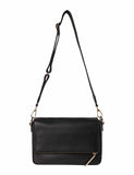 Whistles leather textured flap cross body bag, imported from the UK