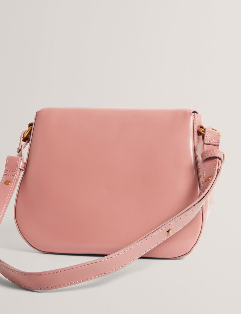 Ted Baker leather shoulder bag twist lock detail, UK version