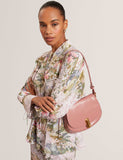 Ted Baker leather shoulder bag twist lock detail, UK version