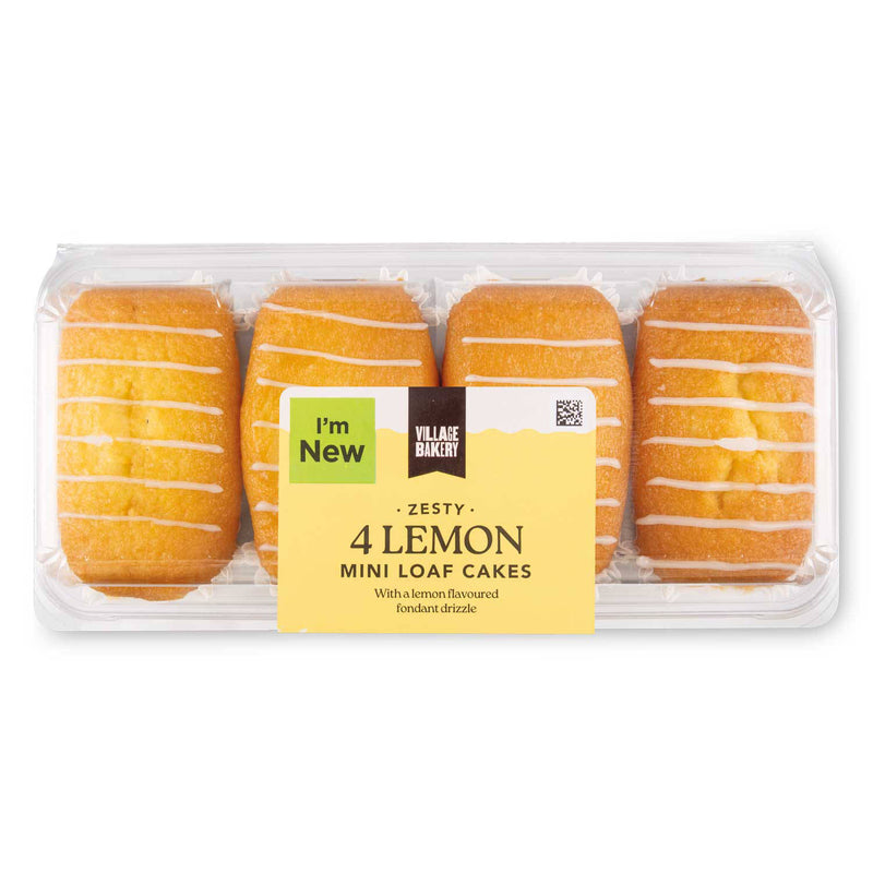 Lemon mini loaf cakes 4 pack, imported from the UK