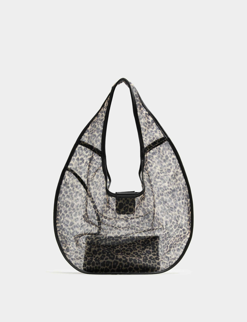 M&S leopard print mesh moon shoulder bag, UK version