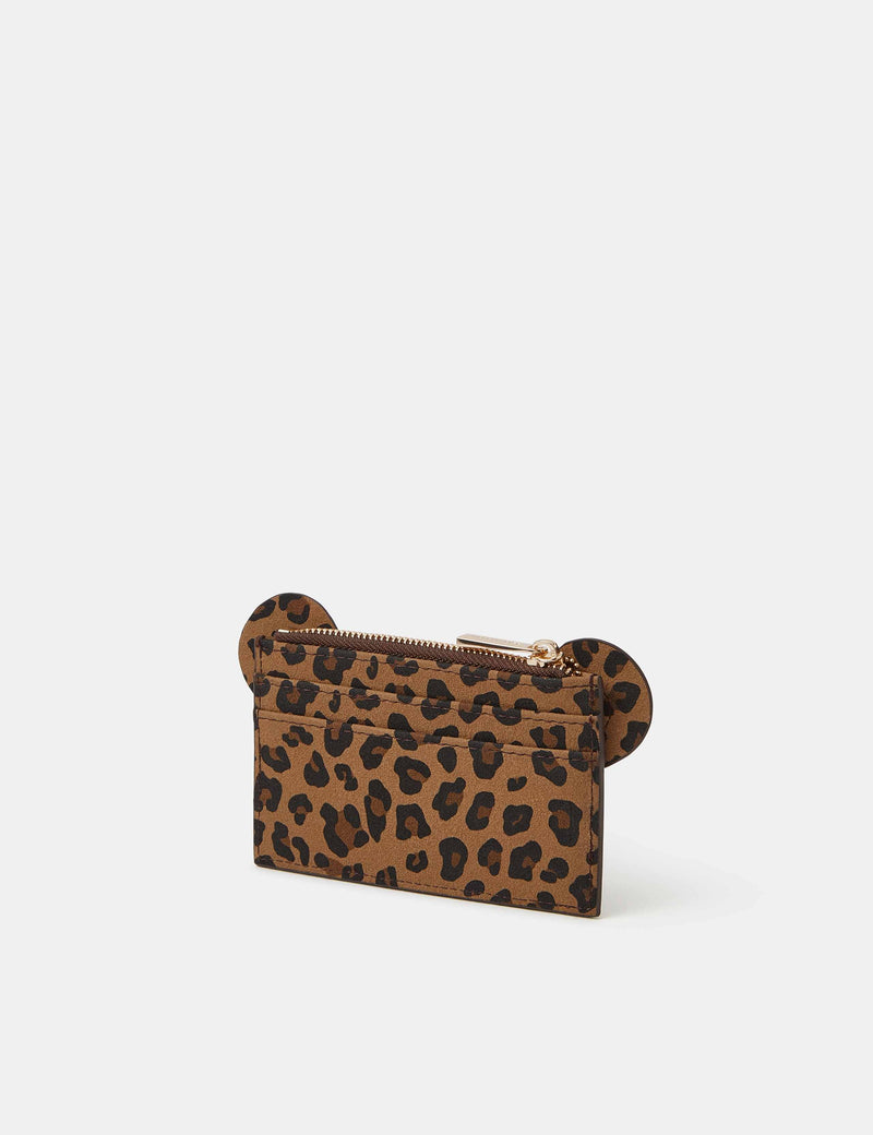Accessorize leopard print teddy card holder - British product