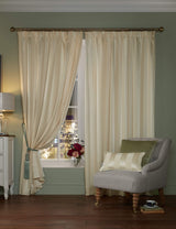 M&S Laura Ashley Lille Stripe Pencil Pleat Curtains- Buy online at McGrocer
