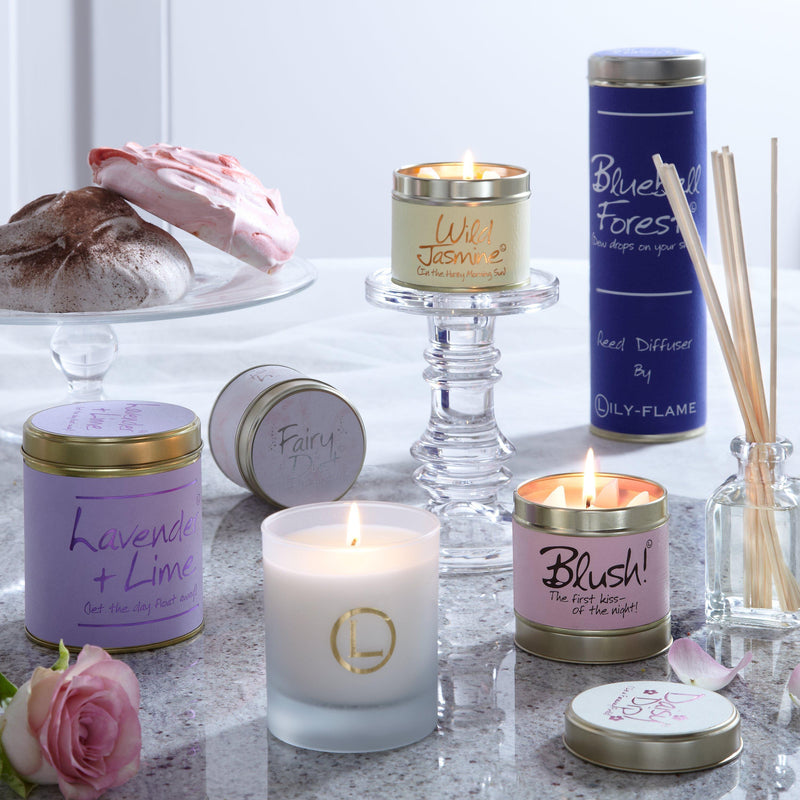 Lily-flame Blush scented tin candle 230g, UK version