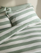 Linen Blend Striped Single Bedding Set