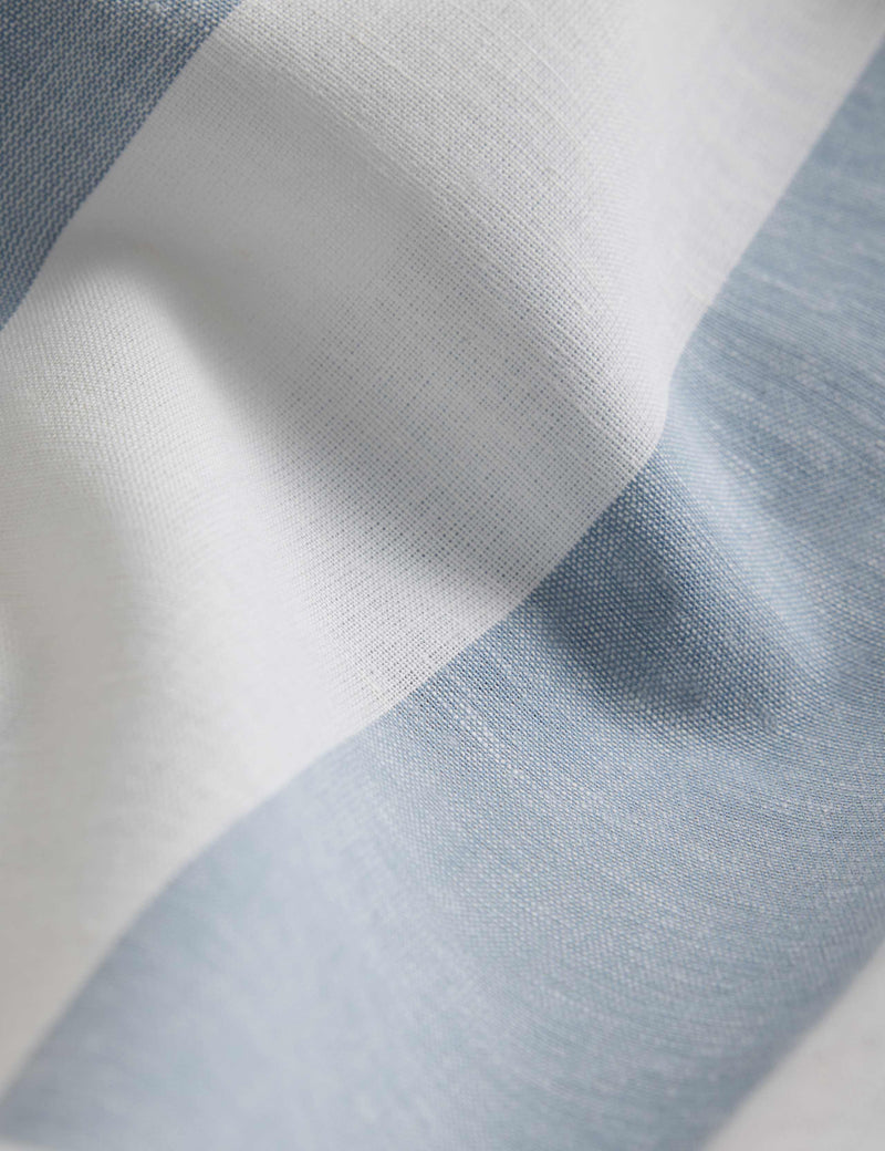 Linen blend striped bedding set, imported from the UK