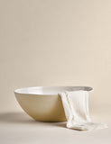 Linen reactive picnic serving bowl made from melamine, UK version
