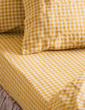 Piglet in Bed linen rich gingham fitted sheet, imported from the UK