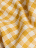 Piglet In Bed gingham linen blend flat sheet, UK version