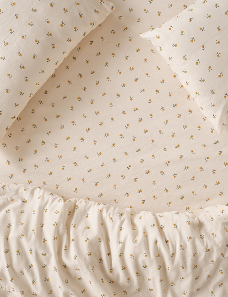 Piglet in Bed linen rich posy bud fitted sheet, imported from the UK