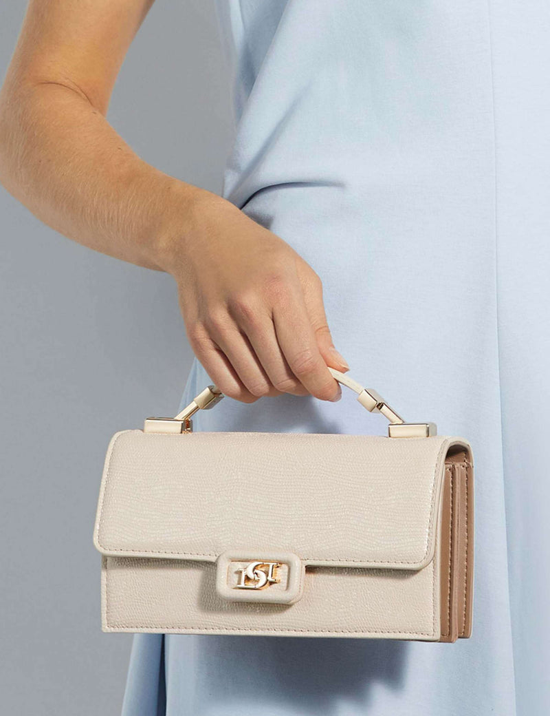 Dune London small lizard effect top handle grab bag (British brand)