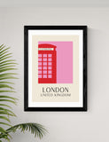 East End Prints London phone box framed art print (British brand)