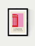 East End Prints London phone box framed art print (British brand)