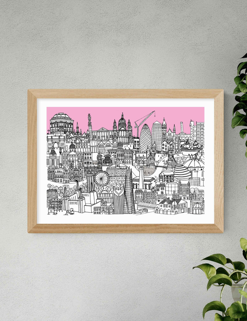 East End Prints London Jungle framed art print (British brand)