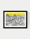 East End Prints London Jungle framed art (British brand)