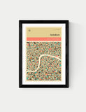 East End Prints London Streetguide framed art print (British brand)