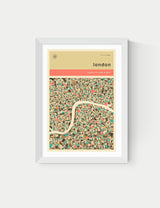 M&S East End Prints London Streetguide Orange Framed Art Print- Buy online at McGrocer