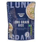 Long grain rice pouch cooked with sunflower oil, imported from the UK