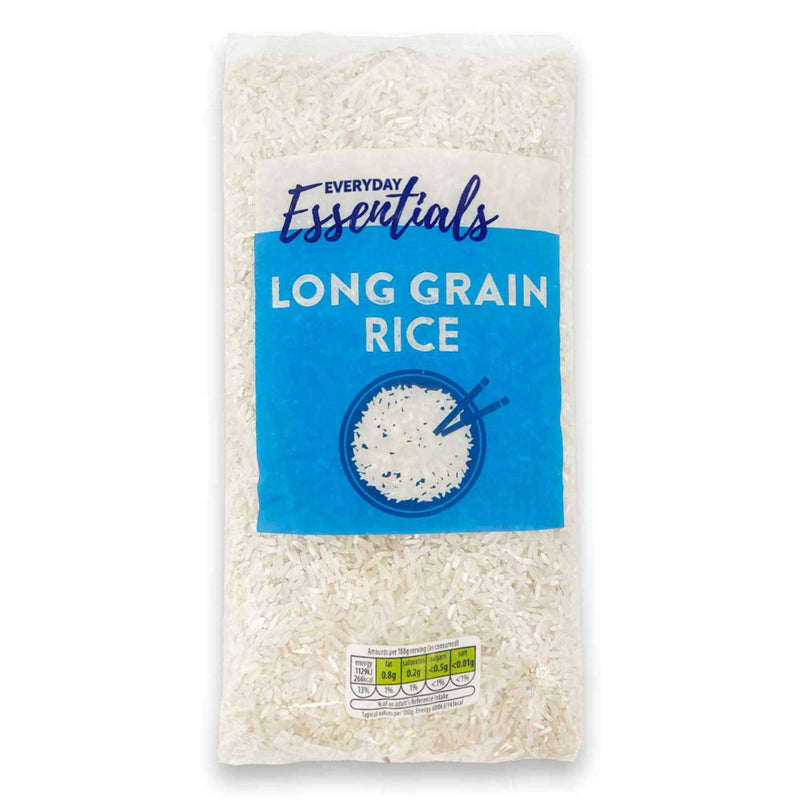 Long grain white rice, free from soy and mustard (British brand)
