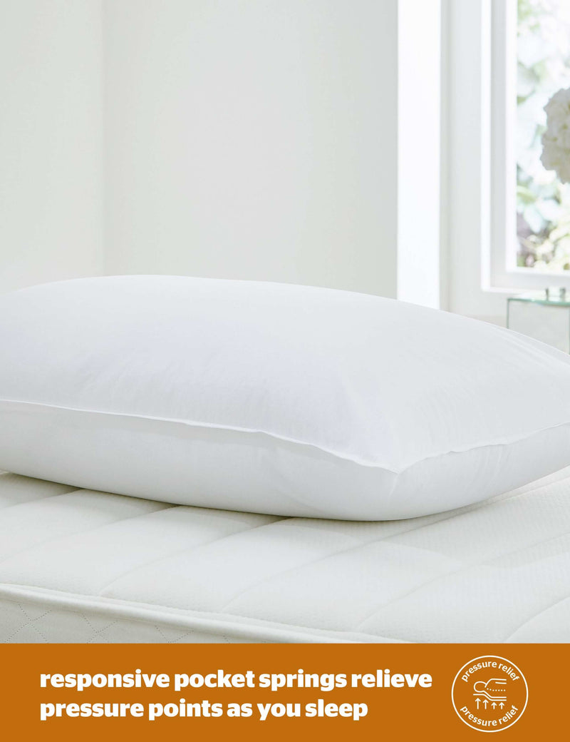 Silentnight pocket sprung pure cotton pillow, UK version