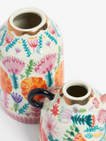 Lucy Tiffney floral ceramic mini vases set of 2, UK version