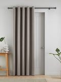 Catherine Lansfield grey thermal fleece door curtain panel 117x213cm - British product