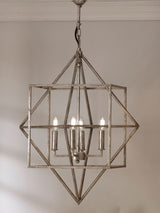 Next Pacific Silver Antique Cube Ceiling Light Pendant- Buy online at McGrocer