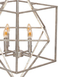 Antique silver cube ceiling light pendant (British brand)