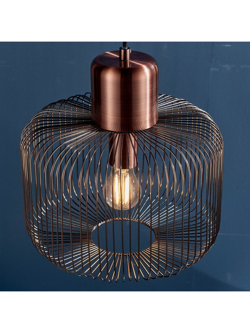 Gallery Home copper Nichol ceiling light pendant (British brand)