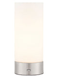 Gallery Home Silver Lara touch control table lamp, imported from the UK