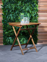 Next Charles Bentley Natural Garden Eucalyptus Square Wooden Folding Side Table- Buy online at McGrocer