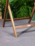 Charles Bentley natural eucalyptus garden wooden folding side table, imported from the UK