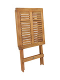Charles Bentley natural eucalyptus garden wooden folding side table, imported from the UK